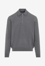 Cashmere Knit Polo Sweater