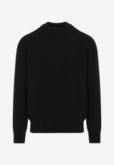Mock-Neck Chunky Knit Cashmere Sweater