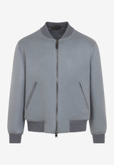 Wool Knit Bomber Jacket