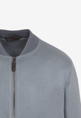 Wool Knit Bomber Jacket