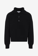 High-Collar Wool Sweater