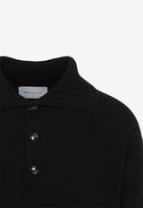 High-Collar Wool Sweater