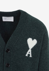 Intarsia Knit Ami De Coeur Alpaca Blend Cardigan