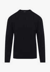 Jacquard Knit Wool Blend Sweater
