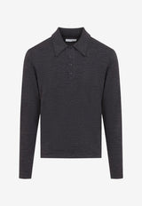 Knitted Wool Polo Sweater