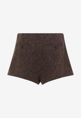 Textured Knit Slim Mini Shorts