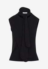 Asymmetric Scarf Knit Top