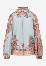 Aster Tie Neck Floral Blouse