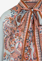 Aster Tie Neck Floral Blouse
