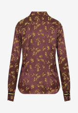 Chloris Floral Jacquard Grosgrain Trim Shirt