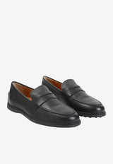 Grained Leather Loafers