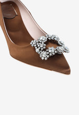 Efflorescence 65 Crystal Buckle Satin Pumps