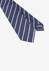 Diagonal Stripes Silk Tie