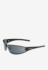 Saint Laurent Racer Shield Sunglasses Gray A003DW-Y9973-1000