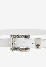Classic Stitched Leather Belt
