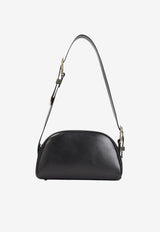 Belt Strap Shoulder Bag in Calf Leather