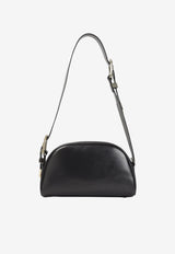 Belt Strap Shoulder Bag in Calf Leather