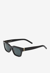 Saint Laurent Wellington Square Sunglasses Gray A003E3-Y9956-1000