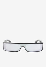 Bold Rectangular Mask Sunglasses