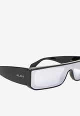 Bold Rectangular Mask Sunglasses