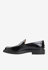 Brushed Leather Penny Loafers