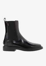 Polished Leather Ankle Boots