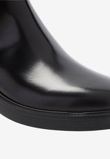 Polished Leather Ankle Boots