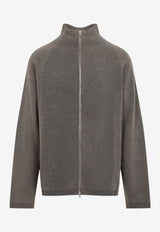 High-Neck Wool Cardigan