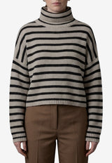 Lisa Yang Zerlina Stripe Cropped Sweater Monochrome 2026465--ODS