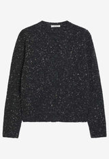 The Row Mélange Cashmere Cardigan Charcoal 10618Y632/R_THERO-CCM