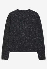 The Row Mélange Cashmere Cardigan Charcoal 10618Y632/R_THERO-CCM
