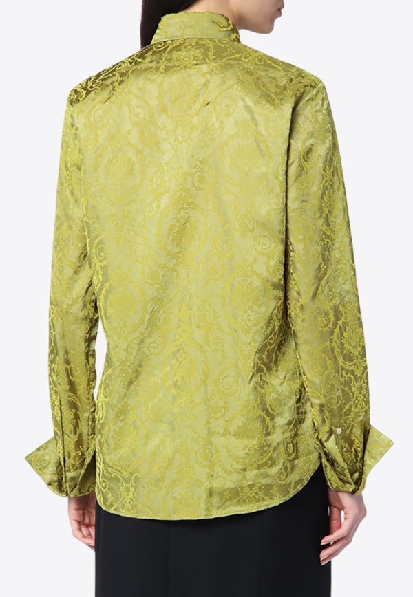 Dries Van Noten Baroque Patterned Buttoned Shirt Green 107121529/Q_DRVNO-202