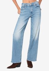 MOTHER Spinner Zip Sneak Faded Jeans  Blue 10798-1351ADE_MOTH-GWU