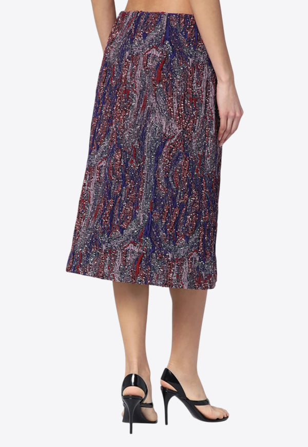 Dries Van Noten Jacquard Midi Skirt Multicolor 108191543/Q_DRVNO-352