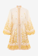 Zimmermann Floral Print Mini Dress 1083DSS245YELLOW