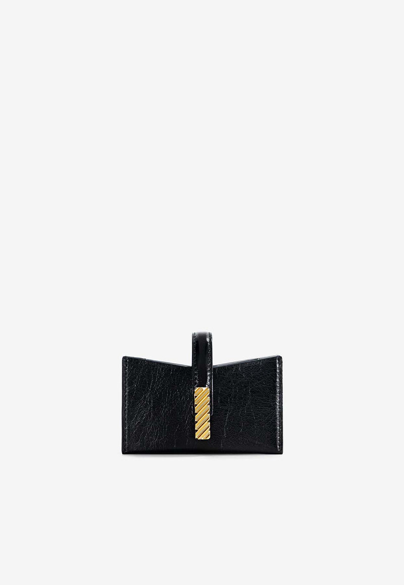 Mlouye Isla Leather Cardholder with Signature-Lock Black 11-017-185_BLACK