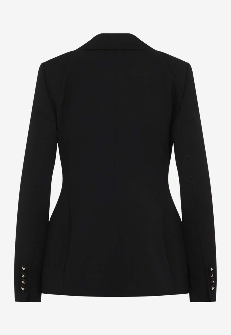 بليزر من الصوف بصف أزرار واحد