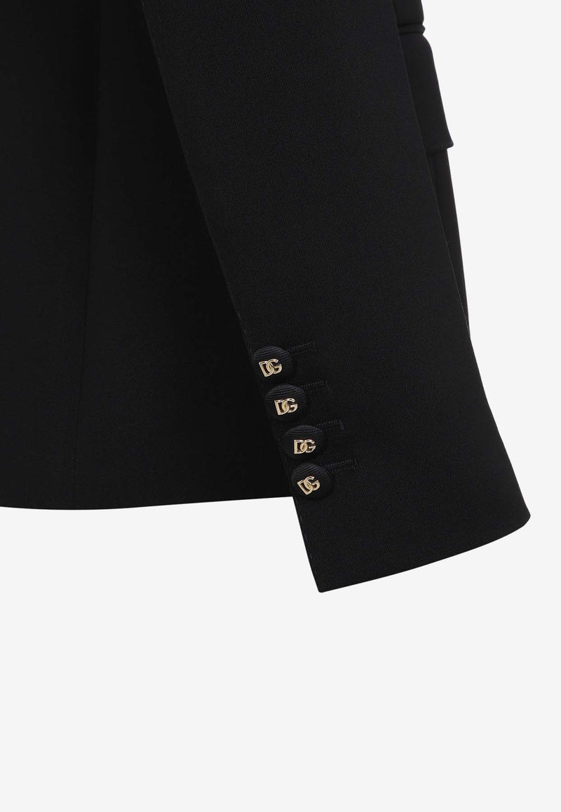 بليزر من الصوف بصف أزرار واحد