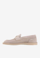 DG Logo Suede Leather Loafers
