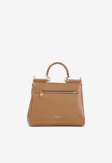 Small My Sicily Leather Top Handle Bag