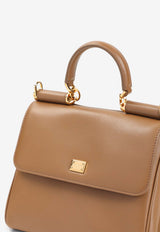Small My Sicily Leather Top Handle Bag