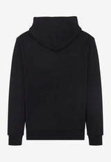 Logo Print Zip-Up Fleece Hoodie