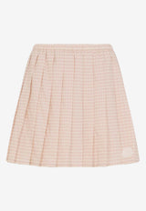 Gingham Check Mini Pleated Skirt
