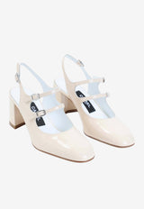 Banana 70 Patent Leather Slingback Pumps