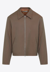 Zip-Up Wool Jacket