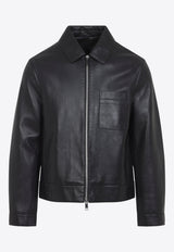 Zip-Up Leather Jacket