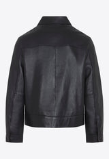 Zip-Up Leather Jacket