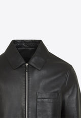 Zip-Up Leather Jacket