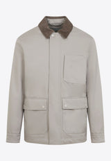 Velvet Collar Utility Jacket