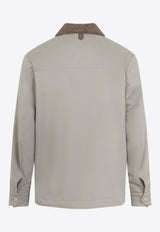 Velvet Collar Utility Jacket